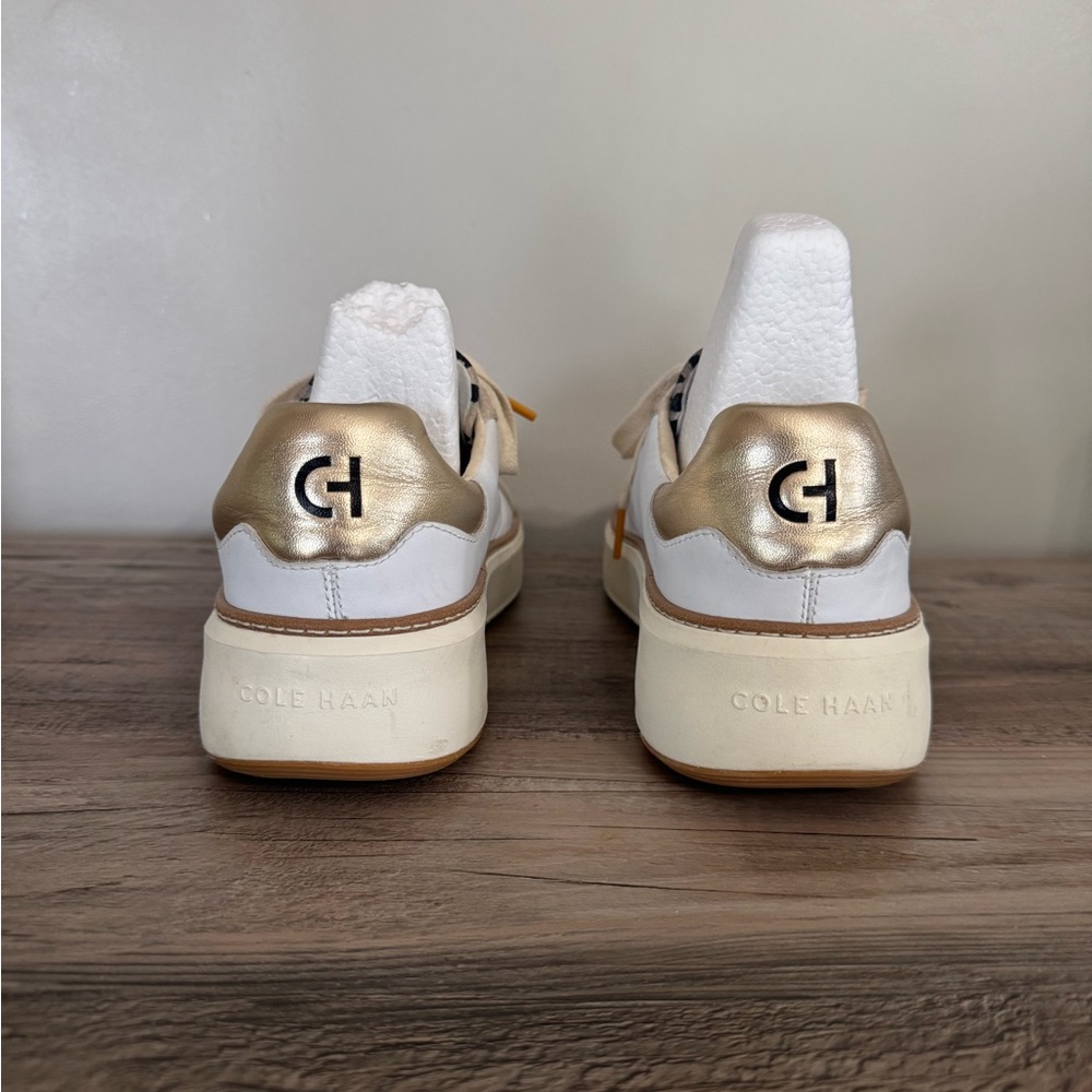 Cole Haan Cream and Gold Women's Sneakers - Picture 7 of 13